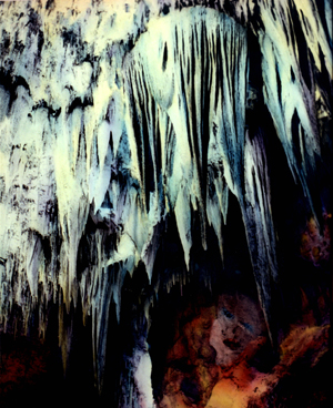Goddess fo Carlsbad Caverns tinted photo by Joe Hoover and Anni Adkins