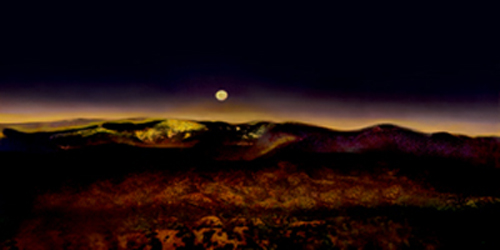 Desert Moon Hand Painted photogaph by Joe Hoover and Anni Adkkins
